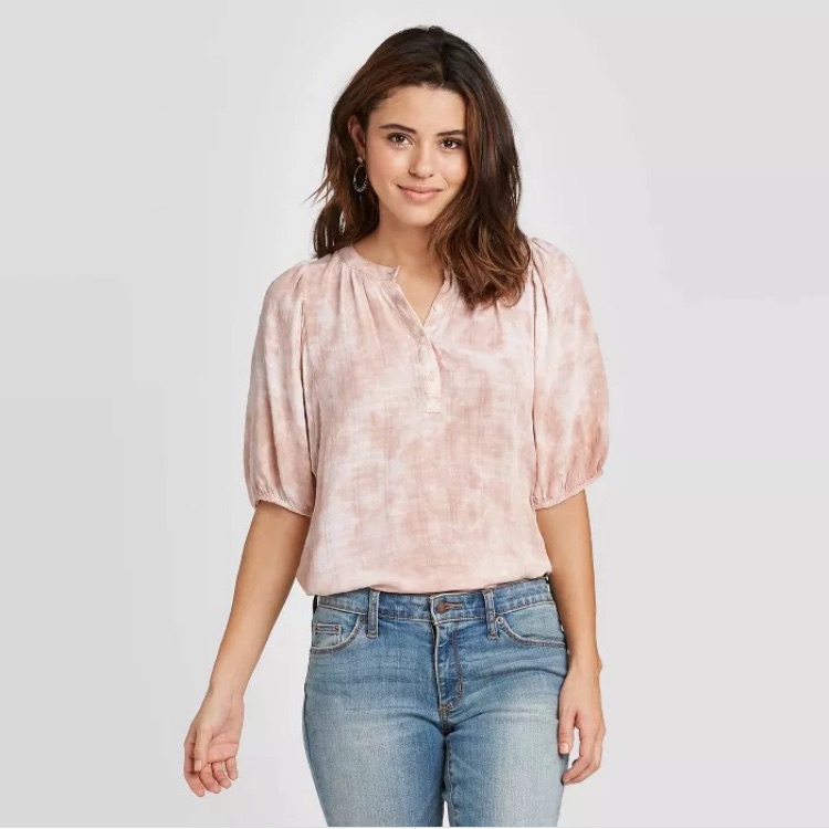 Universal Thread Dye Effect Button Henley